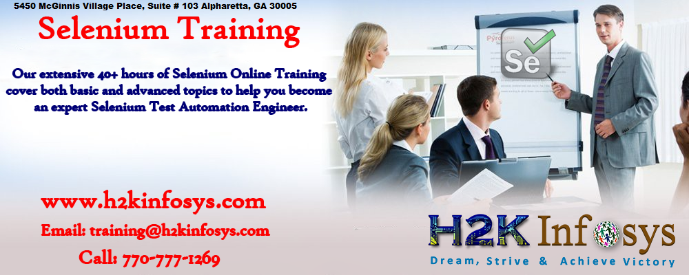 Selenium Webdriver Online Training Course BY H2k