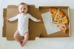 Dani Leigh Giannandrea, baby monthly photo props, mom documents her baby s monthly growth with pizza check out creative baby monthly milestone pictures, Baby photo