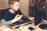 children eating junk food, study, more internet time soars junk food request by kids study, Autism