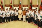 Rio Olympics-bound athletes, Brazil Olympics Indian athletes, modi meets rio olympics bound athletes, Jitu rai