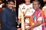 Chiranjeevi Padma Vibhushan, Chiranjeevi award, chiranjeevi receives padma vibhushan, Trisha krishnan