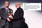 narendra modi, Global Goalkeeper Award, narendra modi receives global goalkeeper award, Swachh bharat
